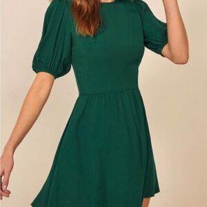 Reformation Dulce Green Dress